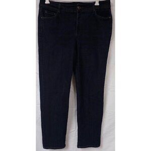 Charter Club Womens 14R Dark Wash Classic Straight High Rise Stretch Denim Jeans